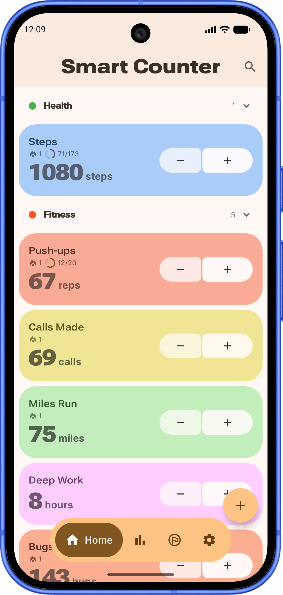 SmartCounter home screen