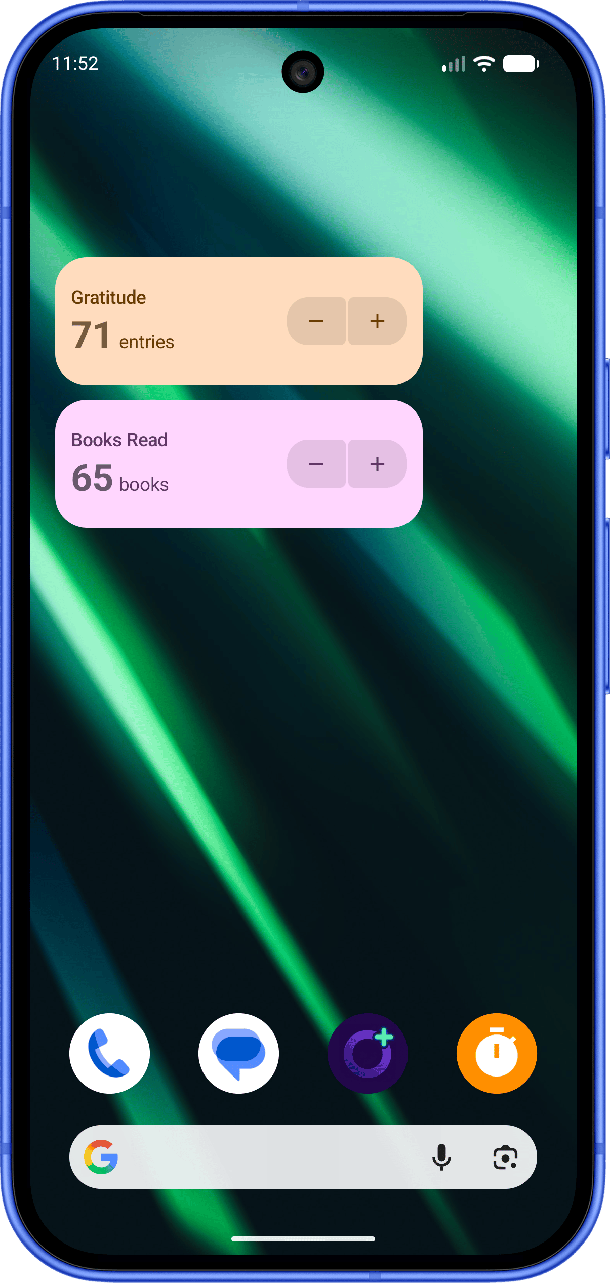 SmartCounter home screen widgets